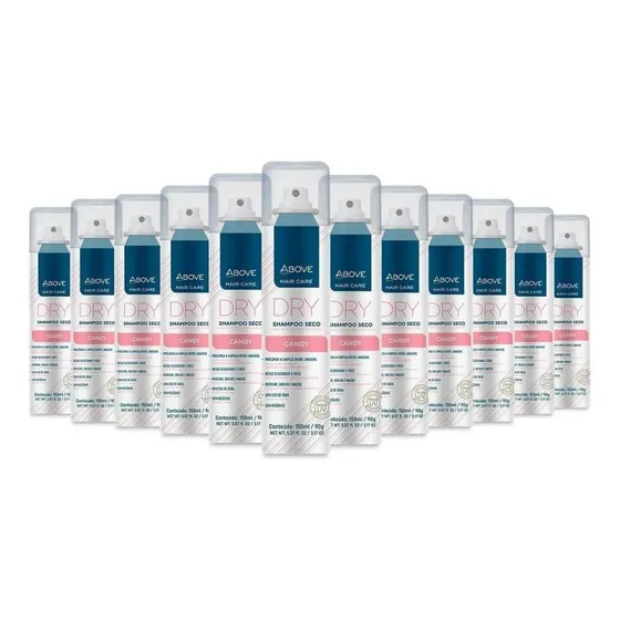 Kit 12 Shampoo Seco Above Candy Brilho Maciez 150ml