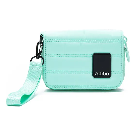Monedero Bubba Essentials Desconocido Con Diseño Liso Color Celeste De Cuero Sintético