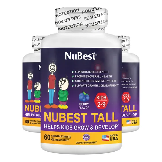 Vitaminas Nubest Tall Para Niños De 2 A 9 Años, Masticables,