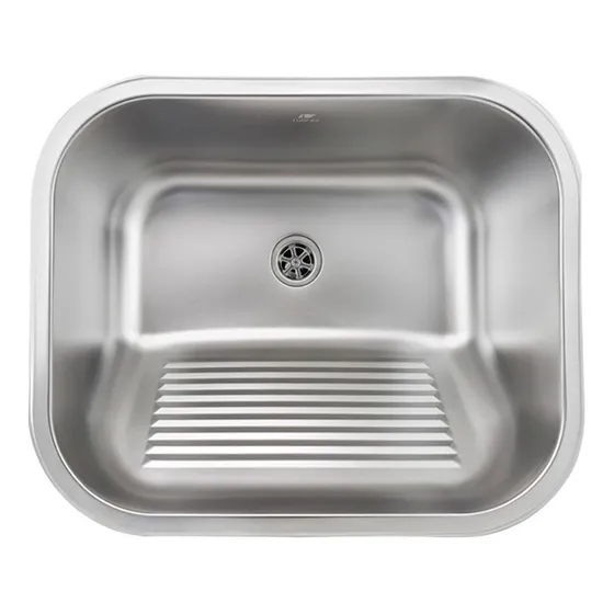 Tanque de Lavanderia em Aço inox 201 Acabamento Acetinado Tubrax CAL0002 cor prateado