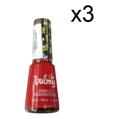 Esmalte De Uñas Valmy Nail Art - 14 Ml X3 Unidades