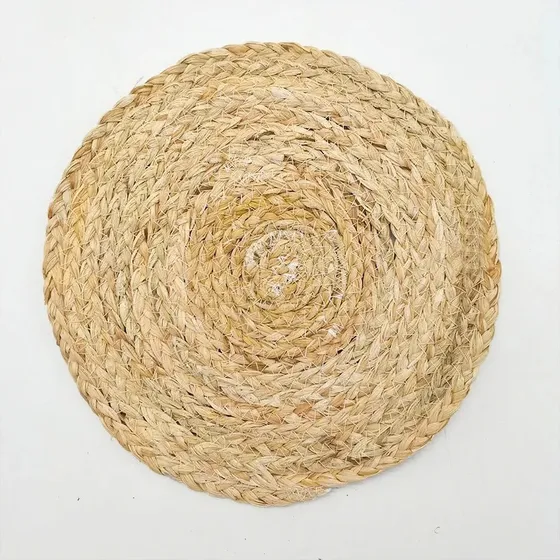 Individual De Mimbre Fino Posa Plato Circular Salva Mantel
