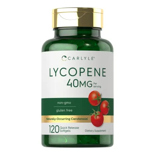 Suplemento de licopeno Carlyle, 40 mg, 120 cápsulas blandas