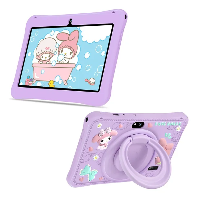 Tablet Con Funda Niños 7 Inch 6gb+128gb Ram Tablet Para Niña Color Lila