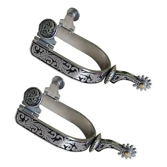 2x Espuelas For Caballo Espuelas For Montar Acero