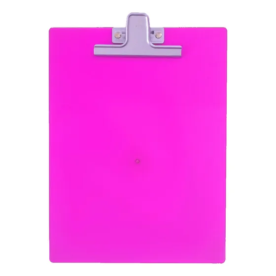 Prancheta A4 Transparente Colorida Pegador Metal