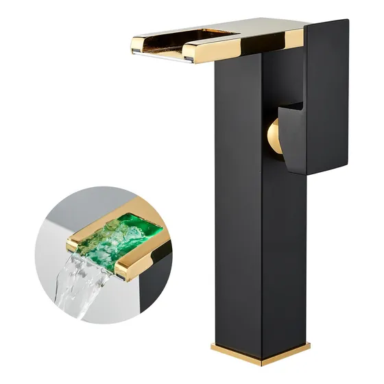 Grifo Led En Forma De Cascada Para Lavabo, Grifo De Lavabo