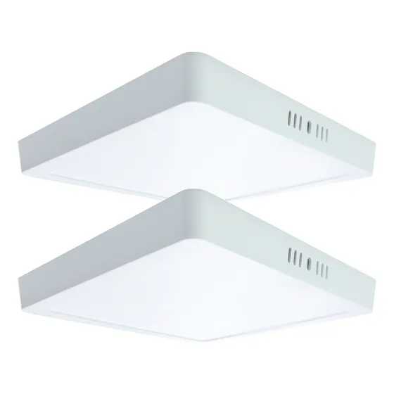 Kit 2 Painel Plafon 25w Led Quadrado Sobrepor Bivolt