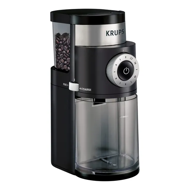 Amoladora De Caf Krups 8oz, 32tazas, 12 Moliendas, 110w, Neg