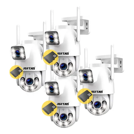 4 Câmera Ip Externa Giratória Wifi Prova D'água + 4 Sd 128gb