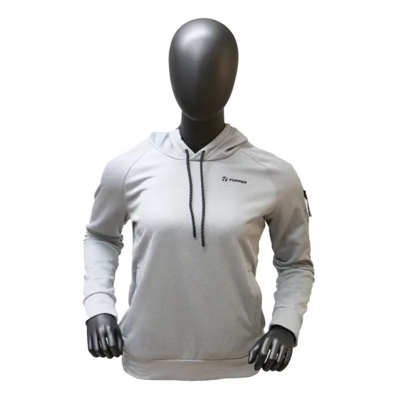 Topper Buzo-hoodie Poly Fleece Girls Trng Gris Melan