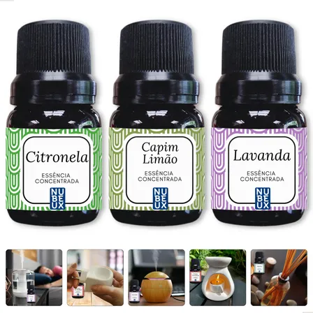 Essência Difusor Aromatizador Ambiente Umidificador Ar Kit 3 Kit N.010