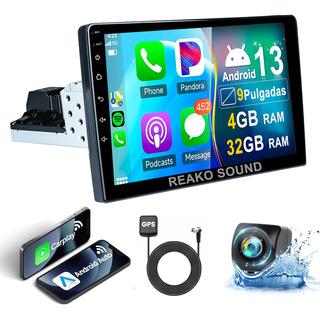 Estéreo De Pantalla 1din 9 Pulgadas Carplay Gps 4+32g Cámara Estéreo De Pantalla 1din 9 Pulgadas Carplay Gps 4+32g Cámara