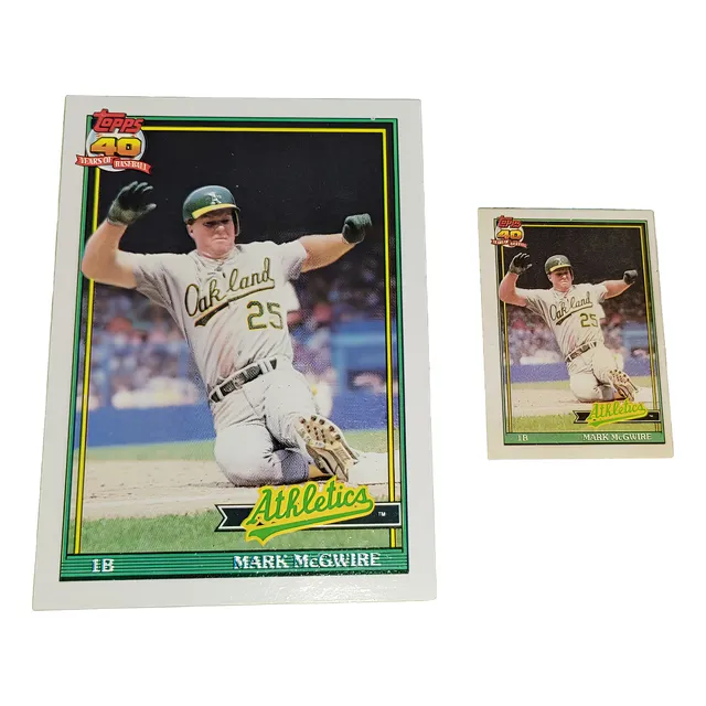 Cv Mark Mcgwire 1991 Topps Combo Mini Y Topps Regular