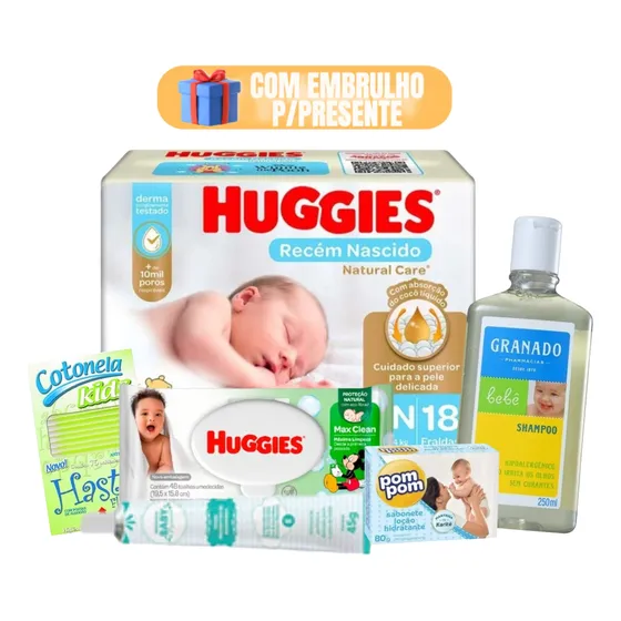 Kit Chá De Bebê Virtual Presente Higiene Recem Nascido
