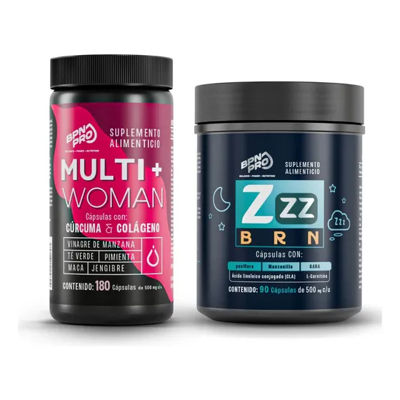 Multivitaminico Para Mujer Y Quemador De Grasa Nocturno Bpn Sabor Sin sabor
