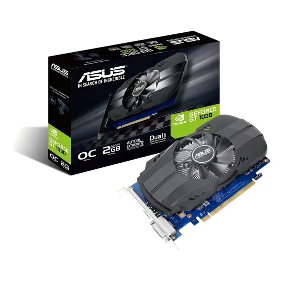 Tarjeta De Video Asus Geforce Gt 1030 2gb Phoenix Fan Oc Ed.