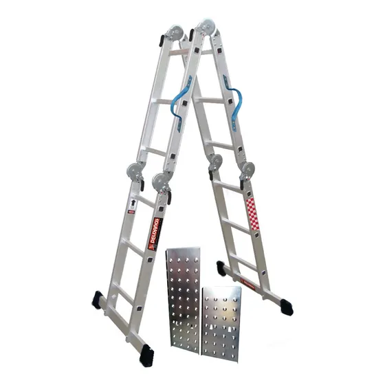 Escalera Multiposicion Aluminio 3.40m C/ Charola 12 Peldaños