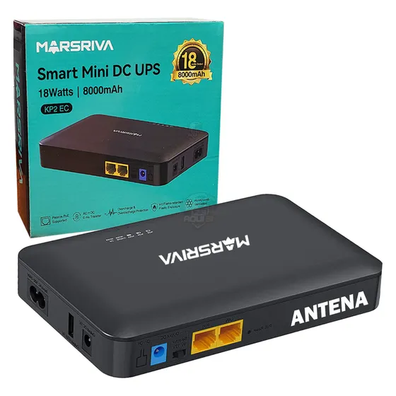 Mini Ups Marsriva Kp2 Ec Modem 18w Internet Poe Antena