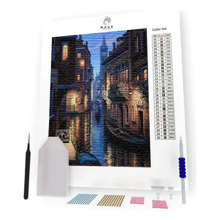 Kit Pintura Diamante - Canais De Veneza (diamond Art)