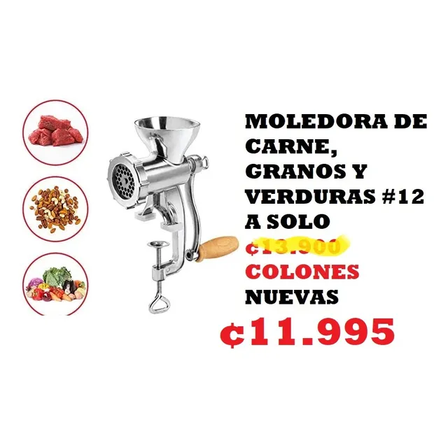 Moledora Picadora De Carne Y Verdura  #12 , Color Plateado
