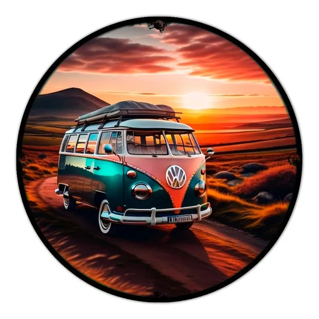 #908 - Cuadro Decorativo Vintage Volkswagen Van Camioneta