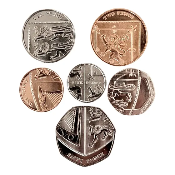 Escudo Britânico Flor De Cunho - 06 Moedas!