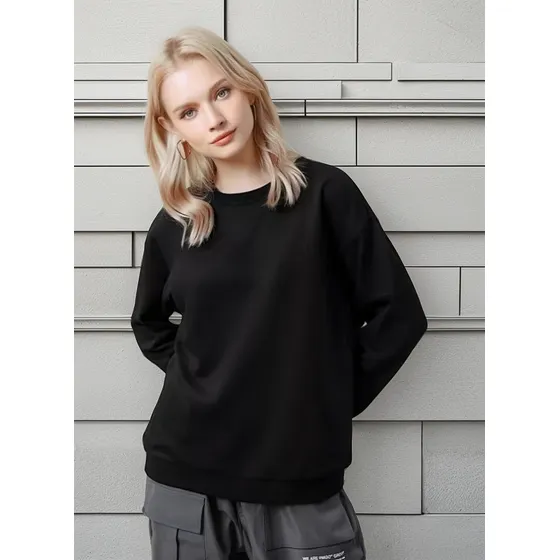 Sudadera Básica Informal De Mujer