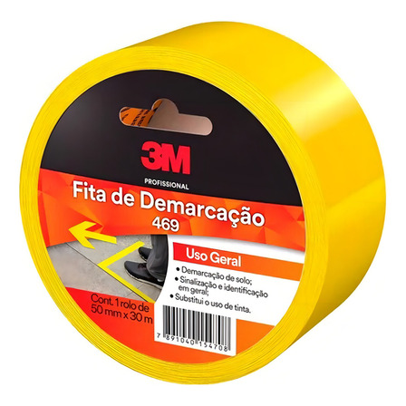 Fita Demarc 469 50mm X 30mt - Amarelo Liso Fita Demarc 469 50mm X 30mt - Amarelo Liso