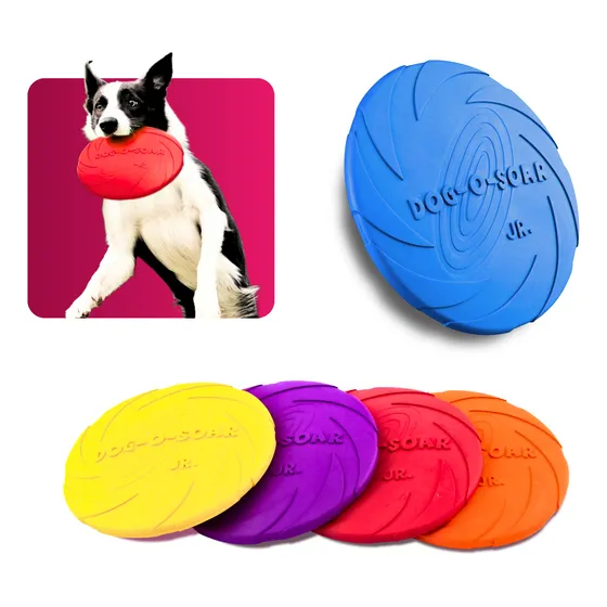 Frisbee Brinquedo Mini Disco De Borracha Cachorro Cães Pets
