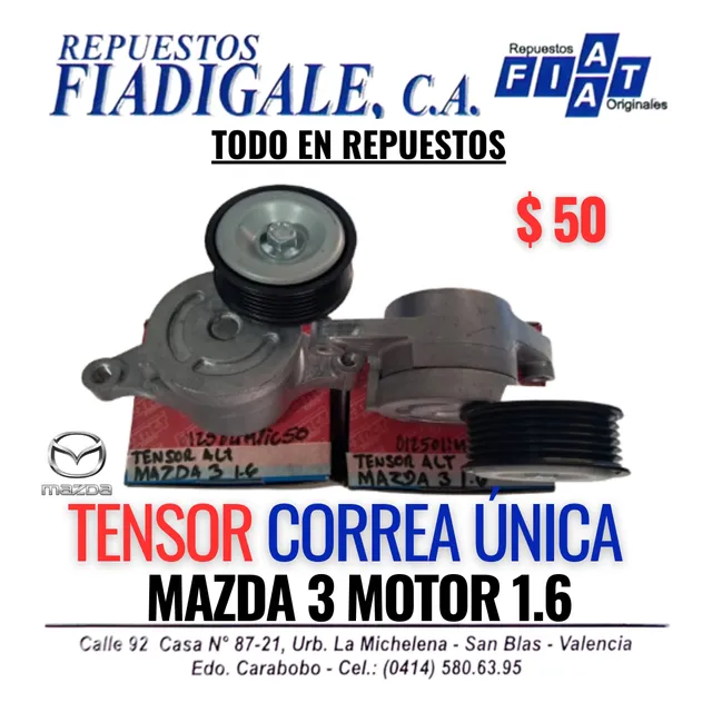 Tensor Correa Unica Mazda 3 Motor 1.6