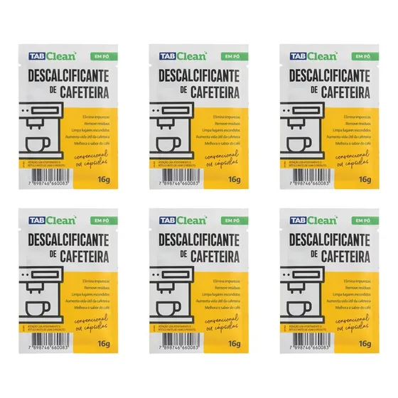 06 Descalcificantes P/ Cafeteira Nespresso Dolce Gusto Tres