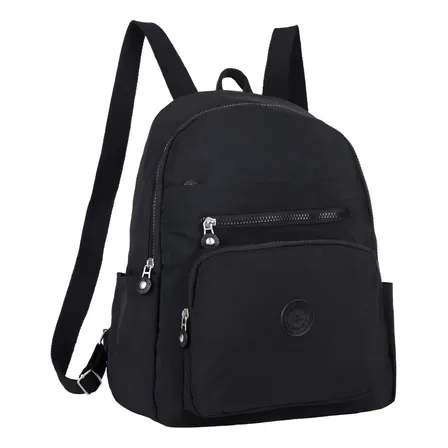 Mochila Bolsa Feminina De Costas Media Nylon Casual Delicada