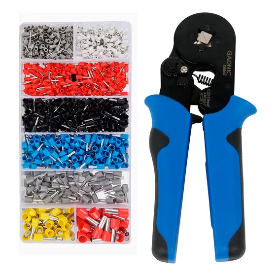 Kit Pinza Gadnic Crimpeadora 1200 Piezas Terminales Tubular