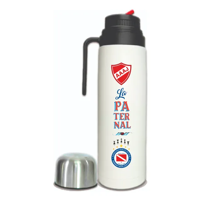 Termo Argentinos Juniors Acero Media Manija 1 L
