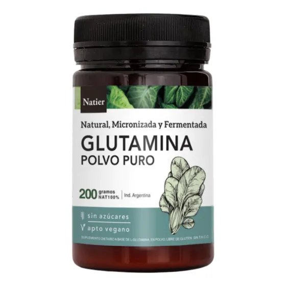 Glutamina Natural Fermentada En Polvo X 200grs Natier
