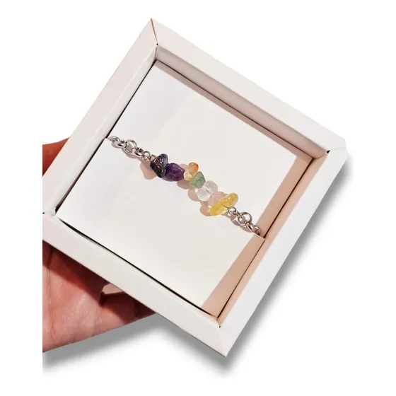 Pulsera 7 Arcangeles Piedras Naturales Acero Quirúrgico