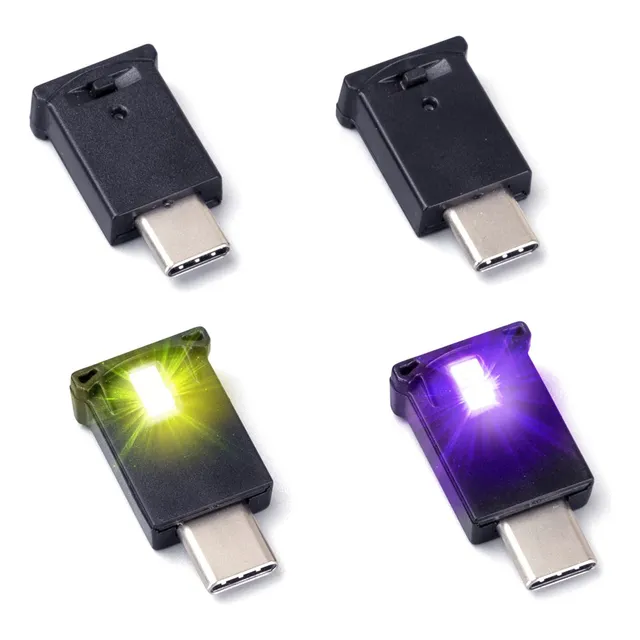 Mini Luz Led Rgb Usb Tipo C Con Brillo Ajustable Y 8 Colores