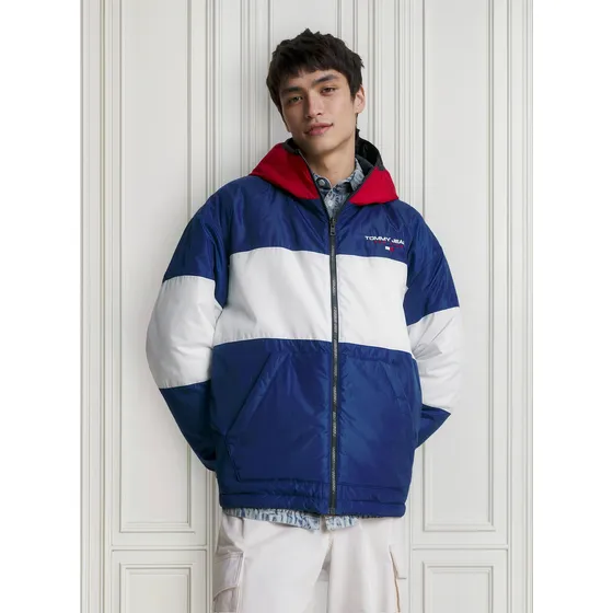 Chaqueta Azul Reversible Colorblock Para Hombre Tommy Hilfiger Tommy Jeans