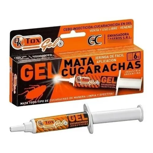 Cebo Gel Qk Tox Mata Cucarachas Super Efectivo Jeringa 6g