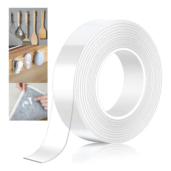 Cinta Adhesiva Nano 2mm Grosor Doble Faz  Rollo 3m