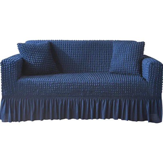 Funda De Sofá Sillón Elastizada Volado Decorativa 2 Cuerpos