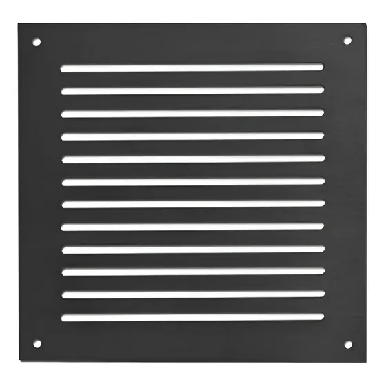 Rejillas Ventilación Muebles Hogar Acero Inox 10 X 10 Negro