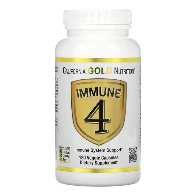 Immune 4 Vitamina C, D3, zinc y selenio, 180 cápsulas Califor Gold