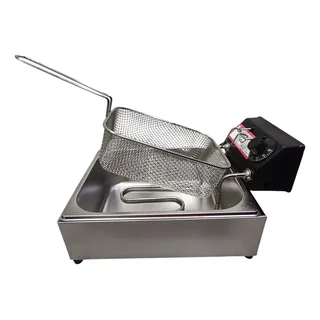 Fritadeira Elétrica Inox Profissional 1 Cuba 3 Litros Cesto Fritadeira Elétrica Inox Profissional 1 Cuba 3 Litros Cesto
