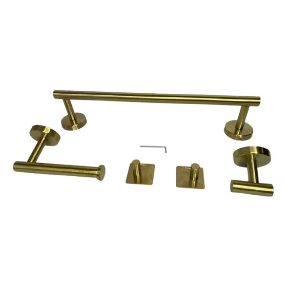 Set De Accesorios Para Baños Dorado 5 Piezas Dorado