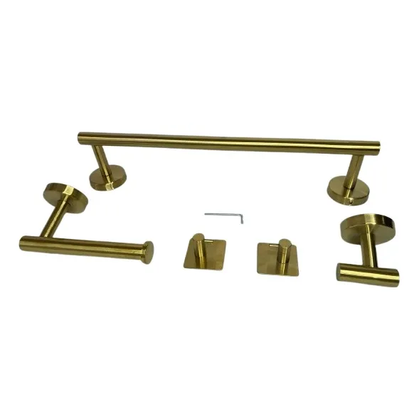 Set De Accesorios Para Baños Dorado 5 Piezas Dorado