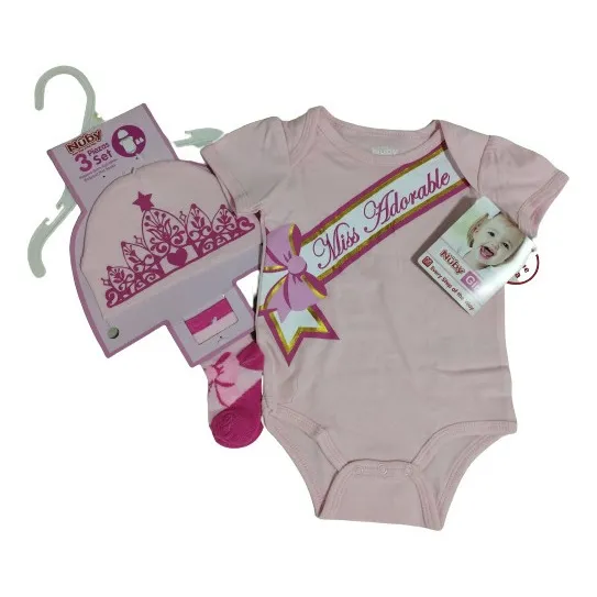 Body 3 Piezas Marca Nuby Niña Bebe