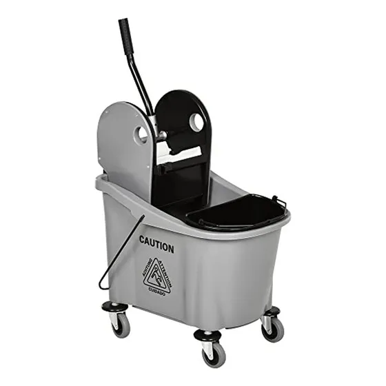 Carro De Limpieza Con Cubo Exprimidor Y Ruedas, 9.5 Galones