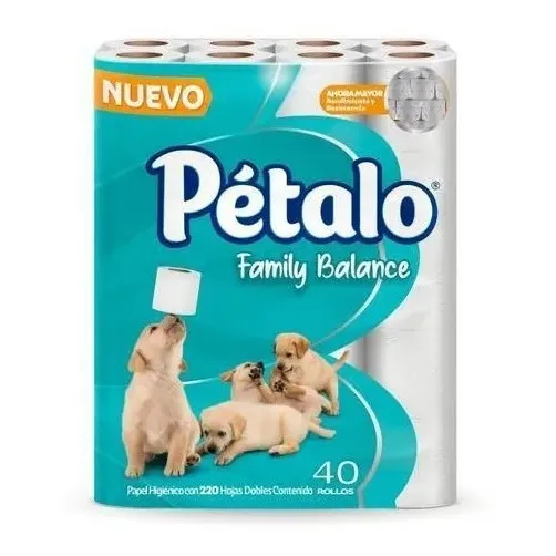 Papel Higiénico Petalo Family Balance 40 Rollos Premium